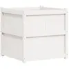 vidaXL Jardinière d'extérieur blanc 70x70x70 cm bois de pin massif