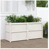 vidaXL Jardinière blanc 150x50x70 cm bois de pin massif
