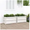 vidaXL Jardinières 2 pcs blanc bois de pin massif