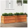 vidaXL Jardinières 2 pcs cire marron bois de pin massif