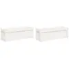 vidaXL Jardinières 2 pcs blanc bois de pin massif
