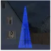 vidaXL Arbre de Noël lumineux sur mât de drapeau 1534 LED bleu 500 cm