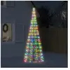 vidaXL Arbre de Noël lumineux sur mât de drapeau 550 LED coloré 300 cm