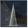 vidaXL Arbre de Noël lumineux conique 1544 LED blanc froid 500 cm