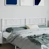vidaXL Tête de lit métal blanc 200 cm