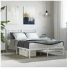 vidaXL Cadre de lit métal avec tête de lit blanc 140x200 cm