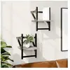 vidaXL Étagères murales avec barres 2 pcs sonoma gris 20x25x30 cm