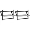 vidaXL Étagères murales avec barres 2 pcs sonoma gris 40x25x30 cm