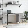 vidaXL Bureau D'ordinateur Sonoma Gris 131x48x75 Cm Bois D?Ingénierie