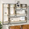 vidaXL Ensemble d'étagères murales avec barres 6 pcs chêne sonoma