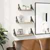 vidaXL Ensemble d'étagères murales 3pcs chêne sonoma bois d'ingénierie