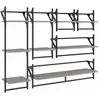 vidaXL Ensemble d'étagères murales avec barres 6 pcs sonoma gris