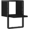 vidaXL Étagère murale avec barre noir 20x25x30 cm