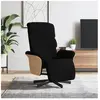 vidaXL Fauteuil inclinable avec repose-pieds noir tissu