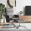 vidaXL Fauteuil inclinable de massage avec repose-pied gris similicuir