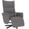 vidaXL Fauteuil inclinable de massage repose-pieds gris similicuir