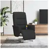 vidaXL Fauteuil inclinable de massage avec repose-pieds noir tissu