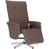vidaXL Fauteuil inclinable de massage repose-pieds marron similicuir