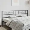 vidaXL Tête de lit métal noir 200 cm