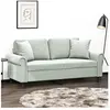 vidaXL Canapé 2 places avec oreillers gris clair 140 cm velours