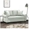 vidaXL Canapé 2 places avec oreillers gris clair 120 cm velours