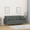 vidaXL Canapé 3 places avec oreillers gris foncé 180 cm tissu