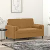 vidaXL Canapé 2 places avec oreillers décoratifs brun 120 cm velours