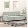 vidaXL Canapé 3 places avec oreillers gris clair 180 cm velours