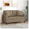 vidaXL Canapé 2 places avec oreillers cappuccino 120 cm similicuir