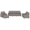 vidaXL Ensemble de canapés 4 pcs avec coussins taupe tissu