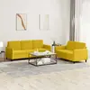 vidaXL Ensemble de canapés 2 pcs jaune velours