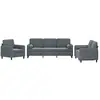 vidaXL Ensemble de canapés 3 pcs avec coussins gris foncé velours
