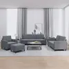 vidaXL Ensemble de canapés 4 pcs gris foncé velours