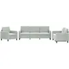 vidaXL Ensemble de canapés 3 pcs gris clair velours
