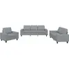 vidaXL Ensemble de canapés 3 pcs gris clair tissu