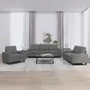 vidaXL Ensemble de canapés 3 pcs gris foncé tissu
