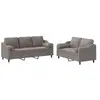 vidaXL Ensemble de canapés 2 pcs avec coussins taupe tissu