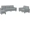 vidaXL Ensemble de canapés 3 pcs gris clair tissu