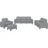 vidaXL Ensemble de canapés 4 pcs gris clair tissu