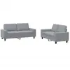 vidaXL Ensemble de canapés 2 pcs gris clair tissu