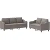 vidaXL Ensemble de canapés 2 pcs avec coussins Taupe Tissu