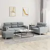 vidaXL Ensemble de canapés 3 pcs coussins gris clair tissu