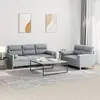 vidaXL Ensemble de canapés 2 pcs coussins gris clair tissu