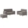 vidaXL Ensemble de canapés 3 pcs avec coussins taupe tissu