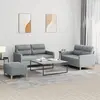 vidaXL Ensemble de canapés 3 pcs avec coussins Gris clair Tissu