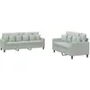 vidaXL Ensemble de canapés 2 pcs avec coussins Gris clair Velours