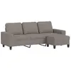 vidaXL Canapé à 3 places avec repose-pieds Taupe 180 cm Tissu