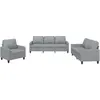 vidaXL Ensemble de canapés 3 pcs avec coussins Gris clair Tissu