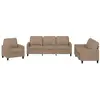 vidaXL Ensemble de canapés 3 pcs avec coussins Cappuccino Similicuir