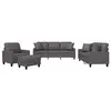 vidaXL Ensemble de canapés 4 pcs avec coussins gris similicuir
